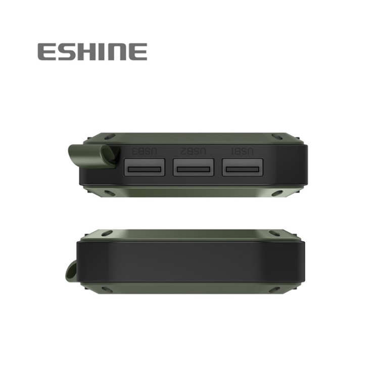 ESHINE ES981 Outdoor 8000mAh 3 USB Ports Solar Power Bank with LED Camping Light - Army Green-12