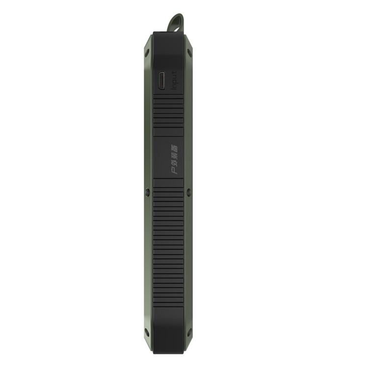 ESHINE ES981 Outdoor 8000mAh 3 USB Ports Solar Power Bank with LED Camping Light - Army Green-4