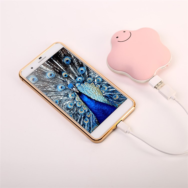 Cute Lucky Star 3600mAh Power Bank Portable Mini USB Rechargeable Hand Warmer (CE/FCC/RoHS) - Pink-3