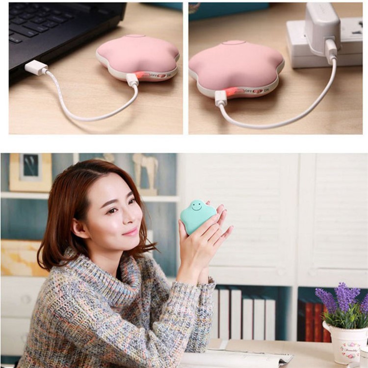 Cute Lucky Star 3600mAh Power Bank Portable Mini USB Rechargeable Hand Warmer (CE/FCC/RoHS) - Pink-4