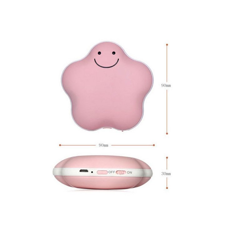 Cute Lucky Star 3600mAh Power Bank Portable Mini USB Rechargeable Hand Warmer (CE/FCC/RoHS) - Pink-6