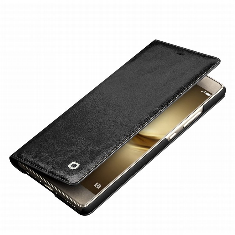 QIALINO Genuine Leather Case with Card Slot for Huawei P9 - Black-3