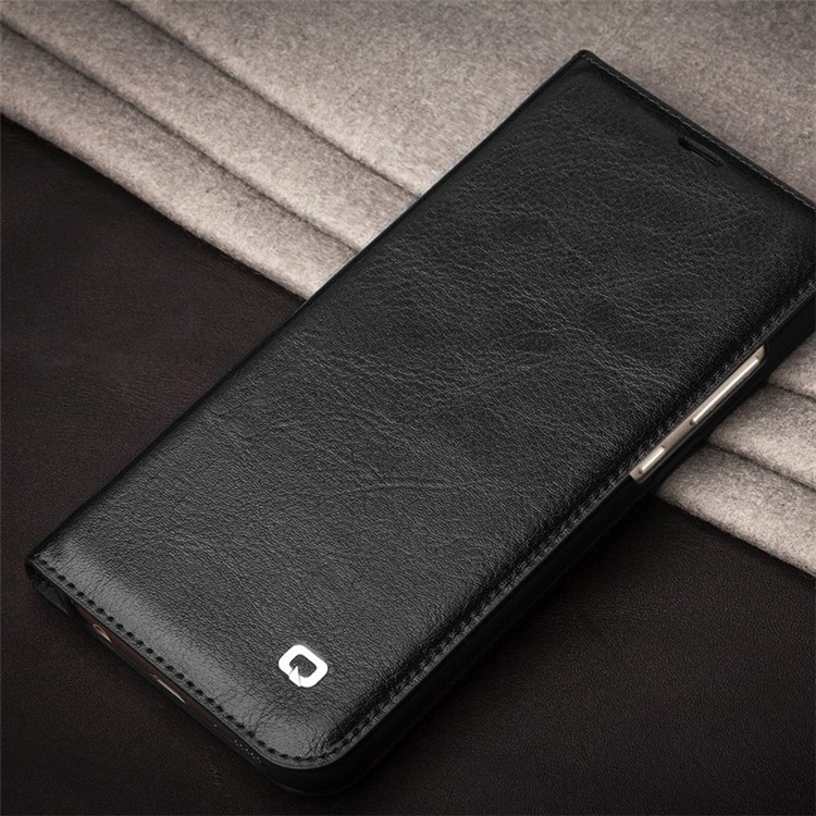 QIALINO Genuine Leather Case with Card Slot for Huawei P9 - Black-5