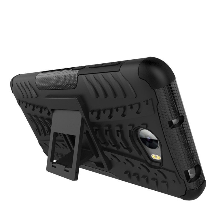 Cool Tyre Hybrid PC + TPU Case with Kickstand for Huawei Y5II / Y5 II / Honor 5 - Black-3