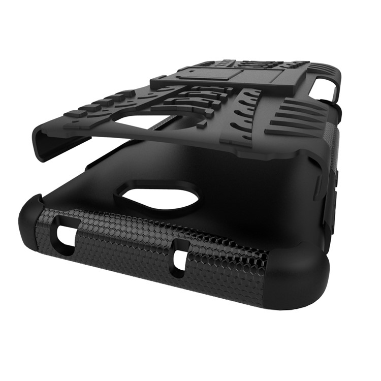 Cool Tyre Hybrid PC + TPU Case with Kickstand for Huawei Y5II / Y5 II / Honor 5 - Black-6