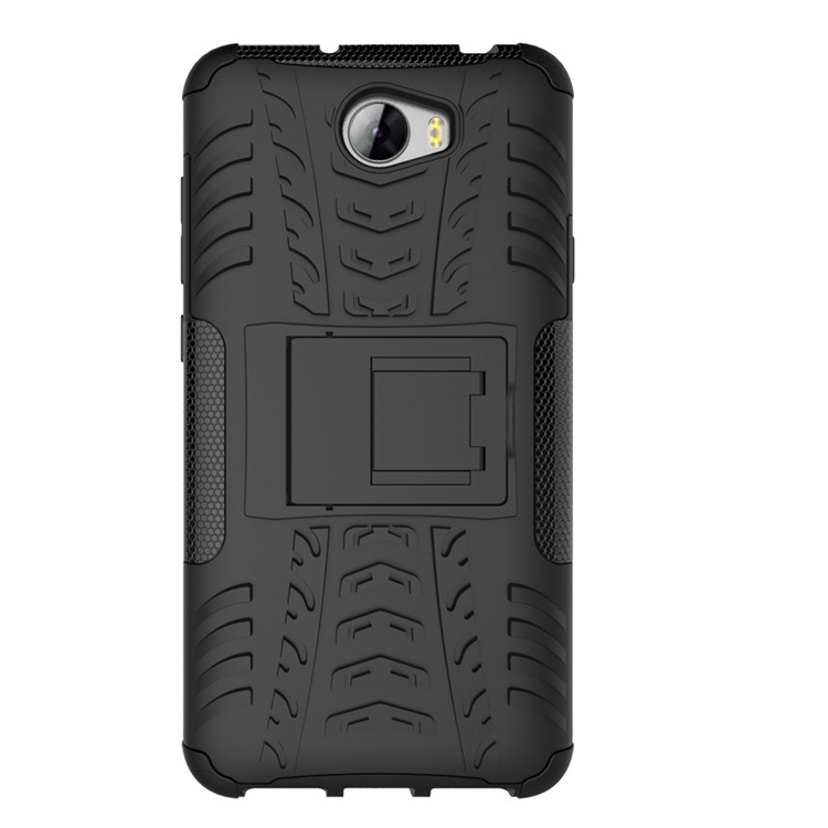 Cool Tyre Hybrid PC + TPU Case with Kickstand for Huawei Y5II / Y5 II / Honor 5 - Black-8