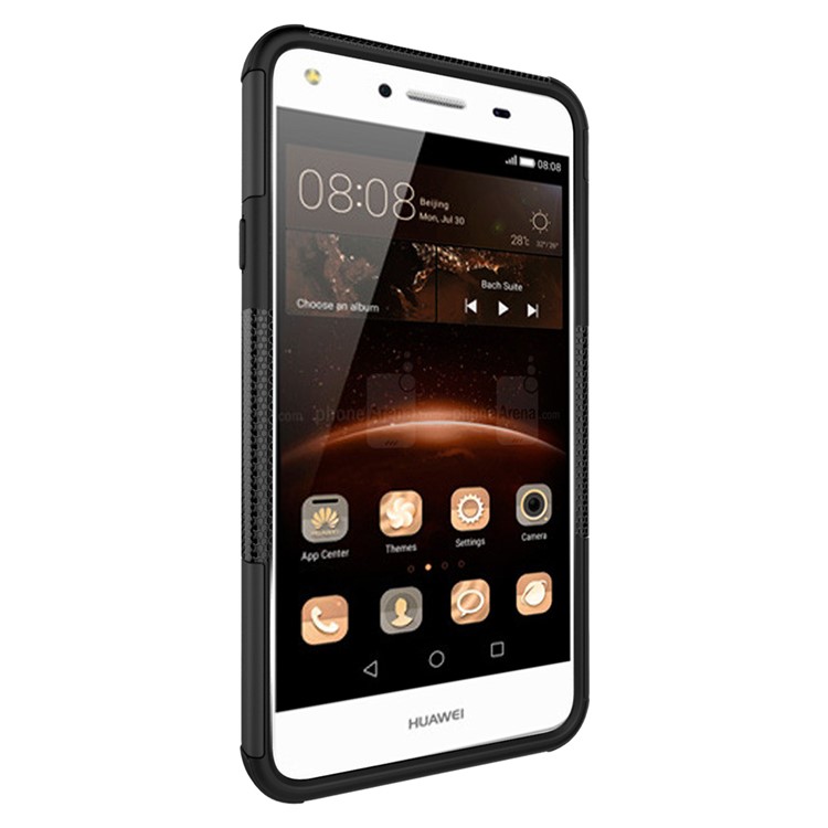 Cool Tyre Hybrid PC + TPU Case with Kickstand for Huawei Y5II / Y5 II / Honor 5 - Black-9