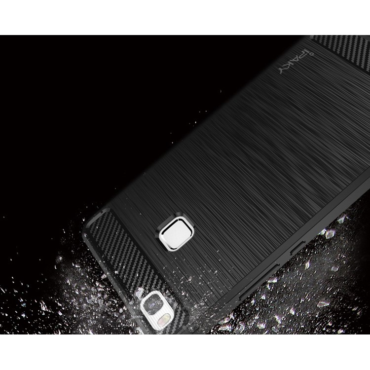 IPAKY Brushed TPU Case for Huawei P9 Lite / G9 Lite with Carbon Fiber Decorated - Black-5