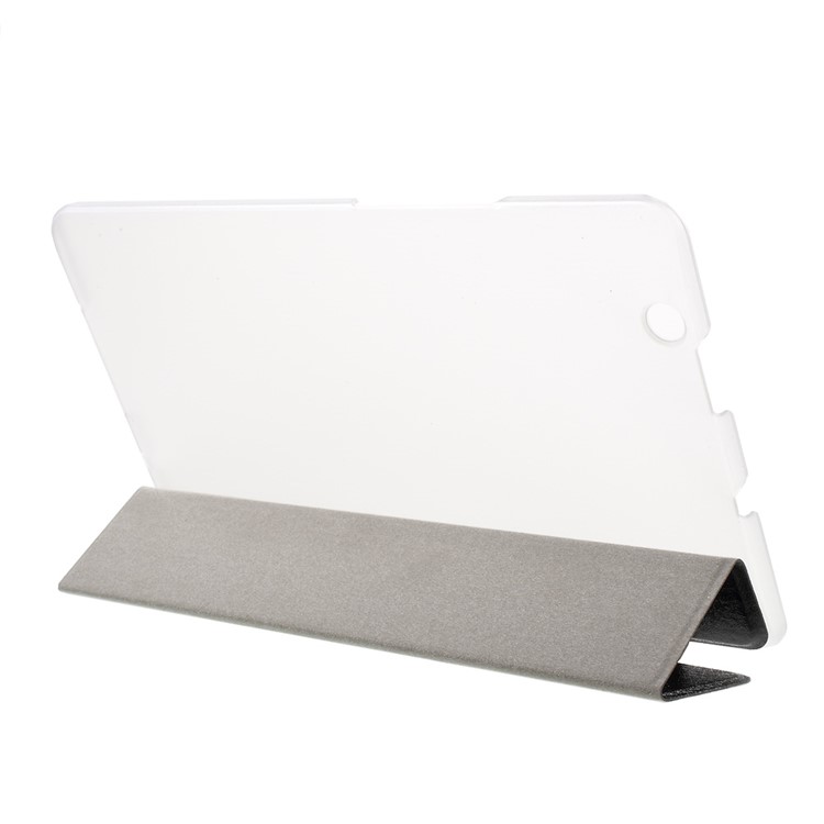 Silk Grain Tri-fold Leather Stand Case for Huawei MediaPad M3 8.4 - Black-3