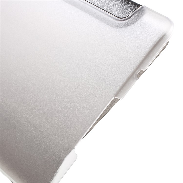 Silk Grain Tri-fold Leather Stand Case for Huawei MediaPad M3 8.4 - Black-8