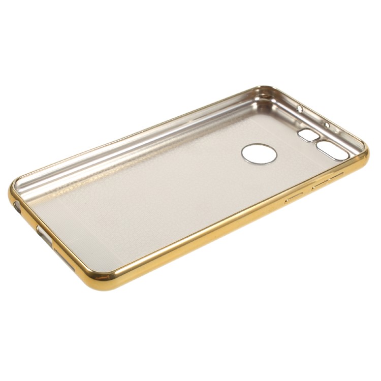 PU Leather Coated Plating TPU Case for Huawei Honor 8 - Black-5