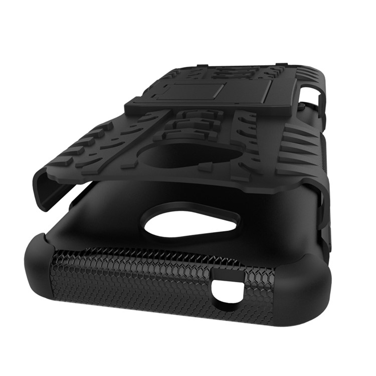 Anti-slip PC + TPU Hybrid Case with Kickstand for Huawei Y3 II / Y3II - Black-8