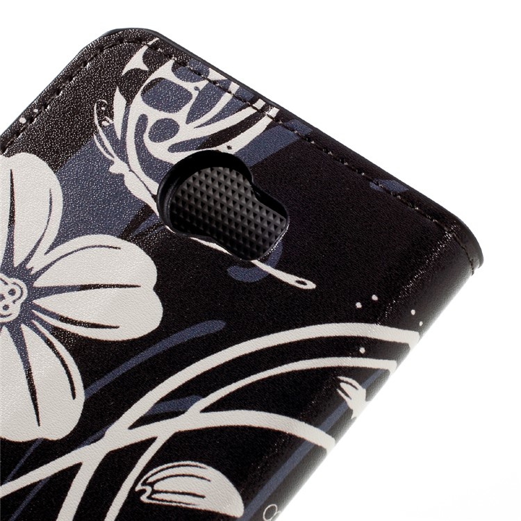 Patterned Wallet Leather Flip Case for Huawei Ascend Y511 - Butterfly Flower-8