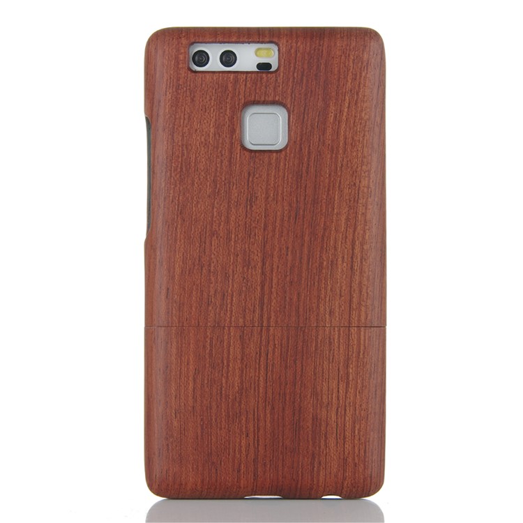 Detachable Handmade Wood Hard Case for Huawei P9 - Wine Red-1