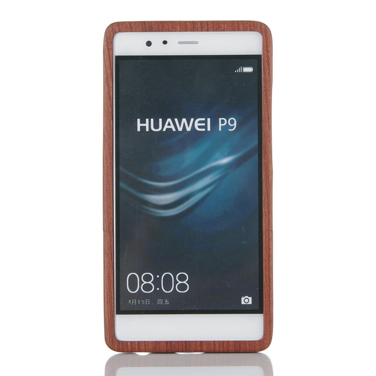 Detachable Handmade Wood Hard Case for Huawei P9 - Wine Red-3