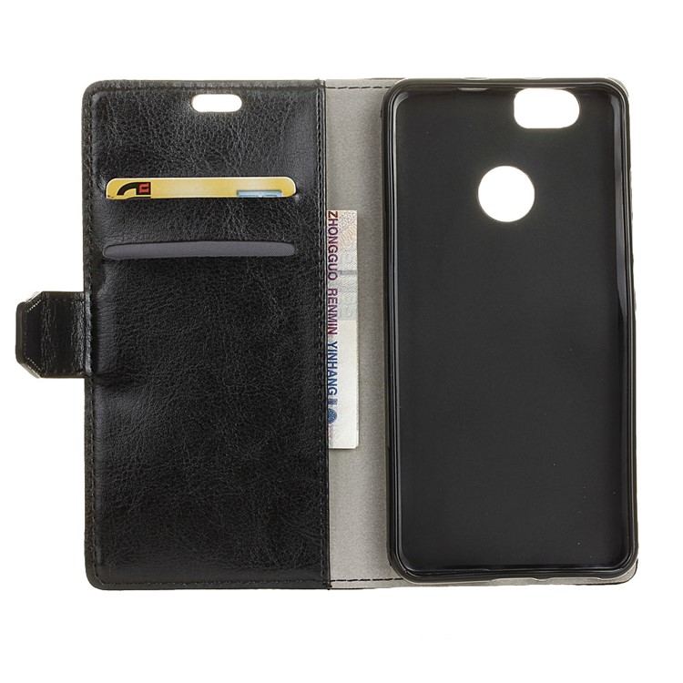 Crazy Horse Leather Wallet Case for Huawei nova - Black-3