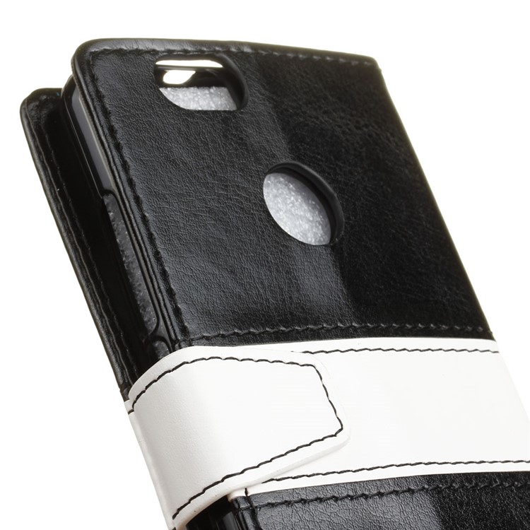 Crazy Horse Two-color Leather Wallet Case for Huawei nova - Black-6
