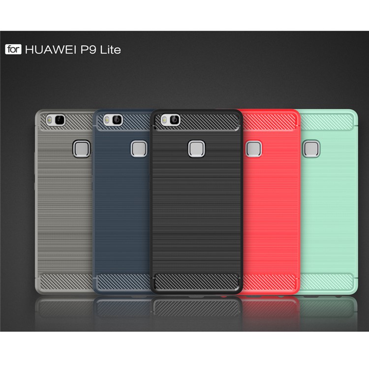 Carbon Fibre Brushed TPU Case for Huawei P9 Lite / G9 Lite - Black-9