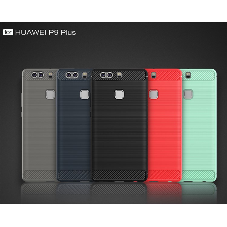 Carbon Fibre Brushed TPU Case for Huawei P9 Plus - Black-9