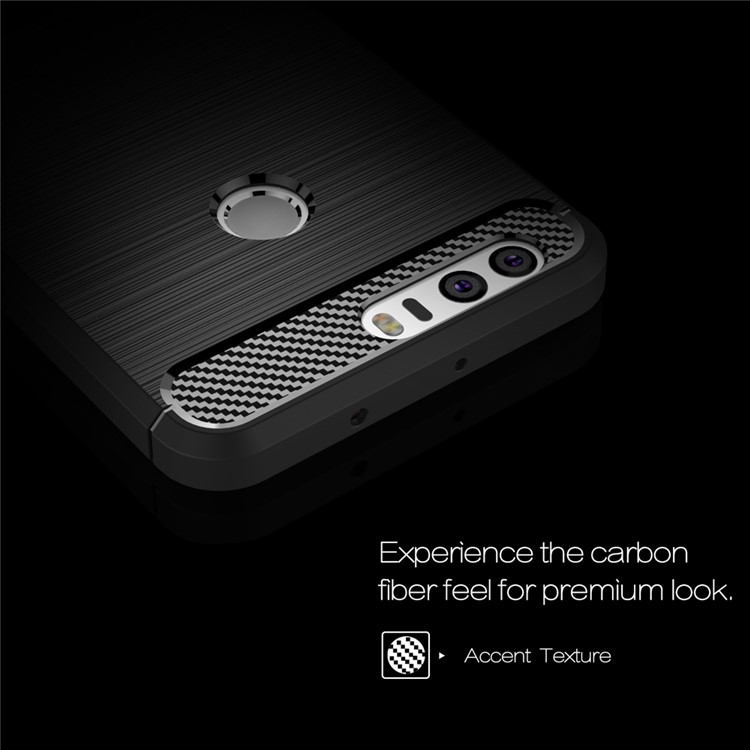 Carbon Fibre Brushed TPU Case for Huawei Honor 8 - Black-3