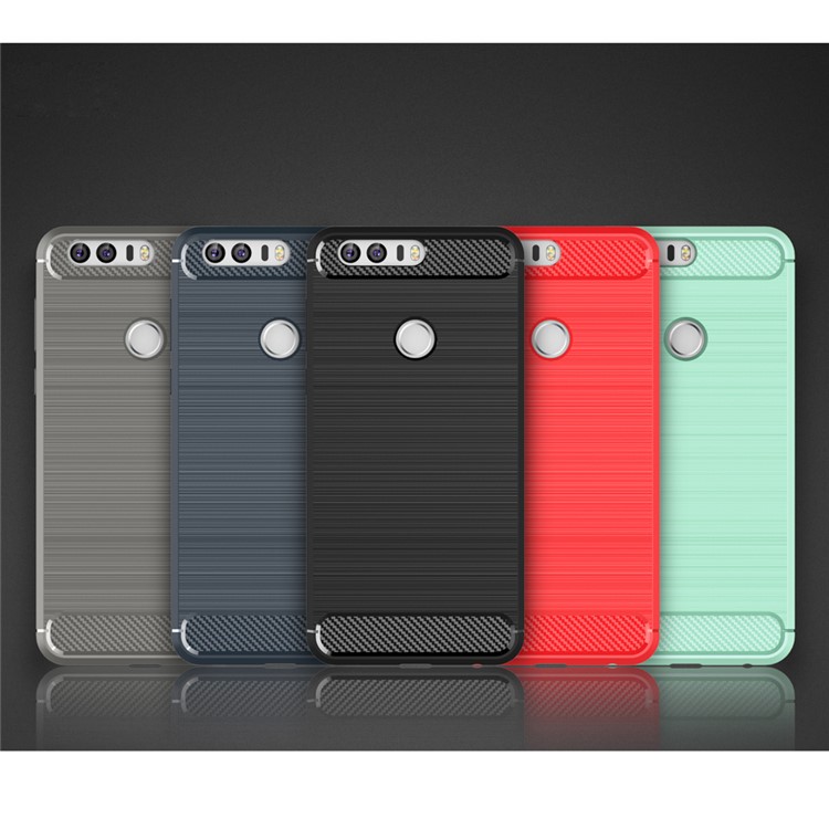 Carbon Fibre Brushed TPU Case for Huawei Honor 8 - Black-9