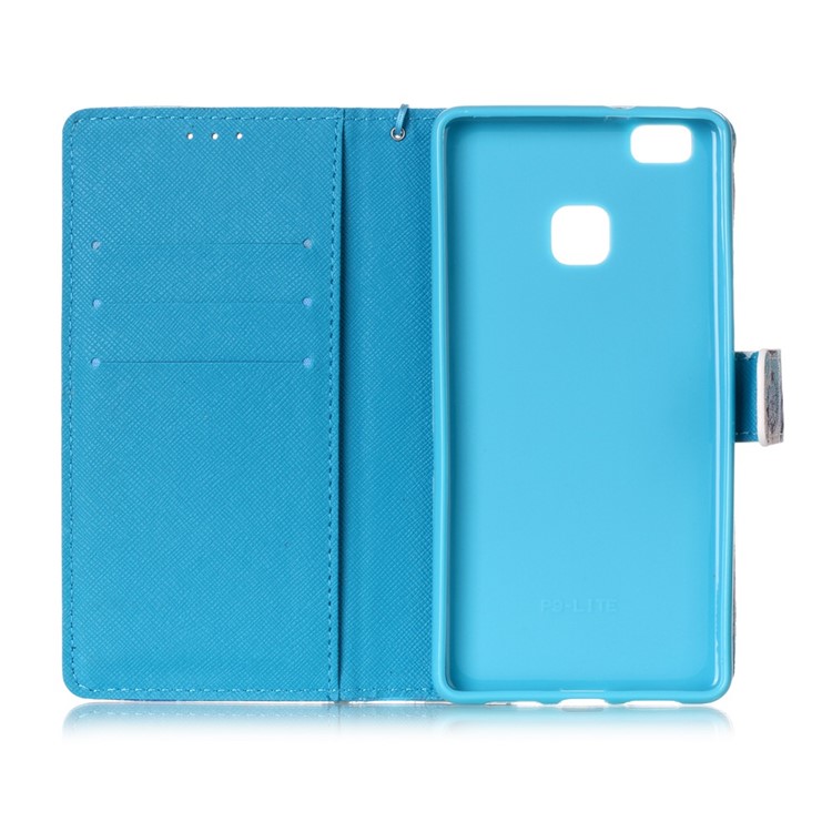 Pattern Printing Leather Wallet Stand Case for Huawei P9 Lite / G9 Lite with Wrist Strap - Dream Catcher-7