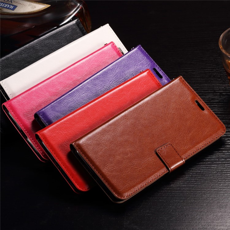 Crazy Horse Leather Wallet Case for Huawei Y6II / Honor 5A - Black-4
