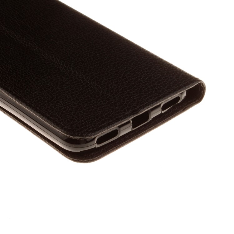 Litchi Texture Leather Wallet Case for Huawei Y6II / Honor 5A with Hand Strap - Black-4