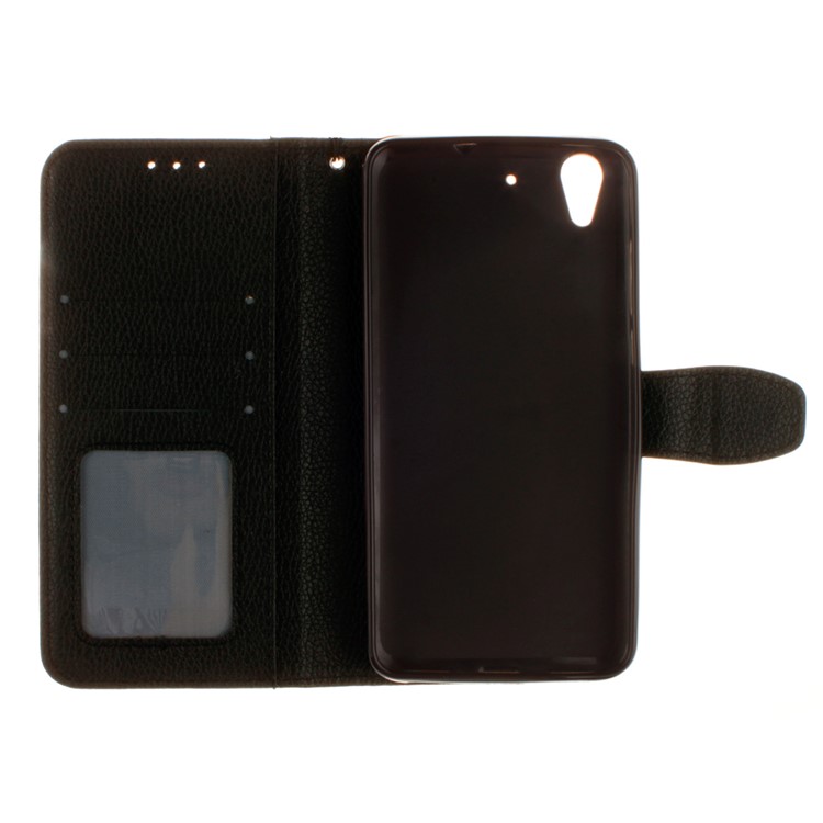 Litchi Texture Leather Wallet Case for Huawei Y6II / Honor 5A with Hand Strap - Black-9