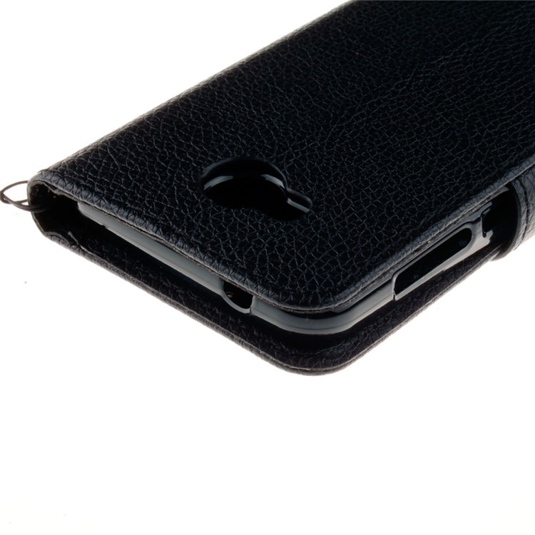 Litchi Skin Leather Wallet Case for Huawei Y3 II / Y3II - Black-5