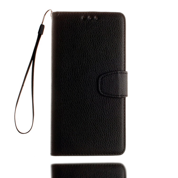 Lychee Texture Leather Wallet Case for Huawei Honor Play 5X / Honor 5X - Black-2