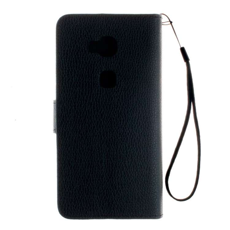 Lychee Texture Leather Wallet Case for Huawei Honor Play 5X / Honor 5X - Black-3