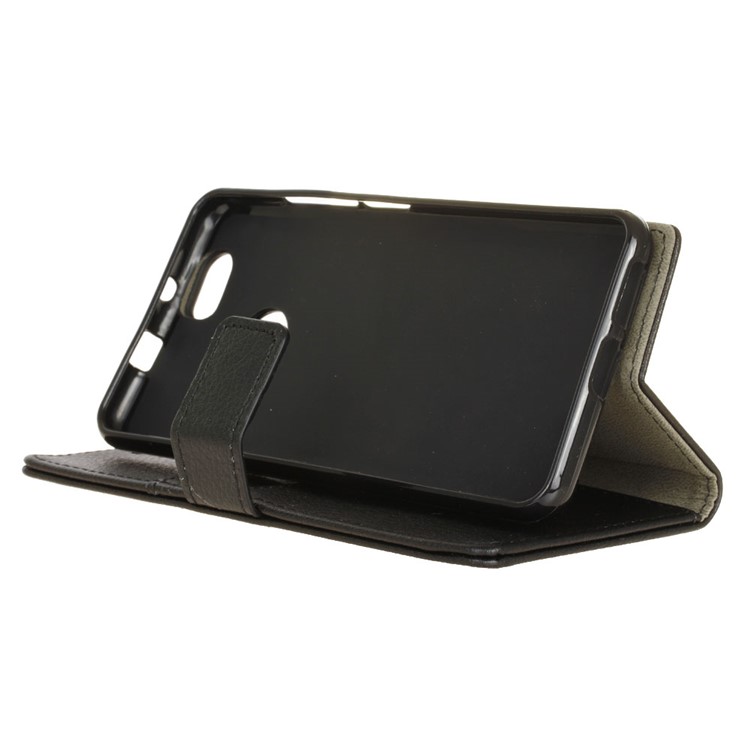 Litchi Skin Leather Wallet Case for Huawei nova - Black-5
