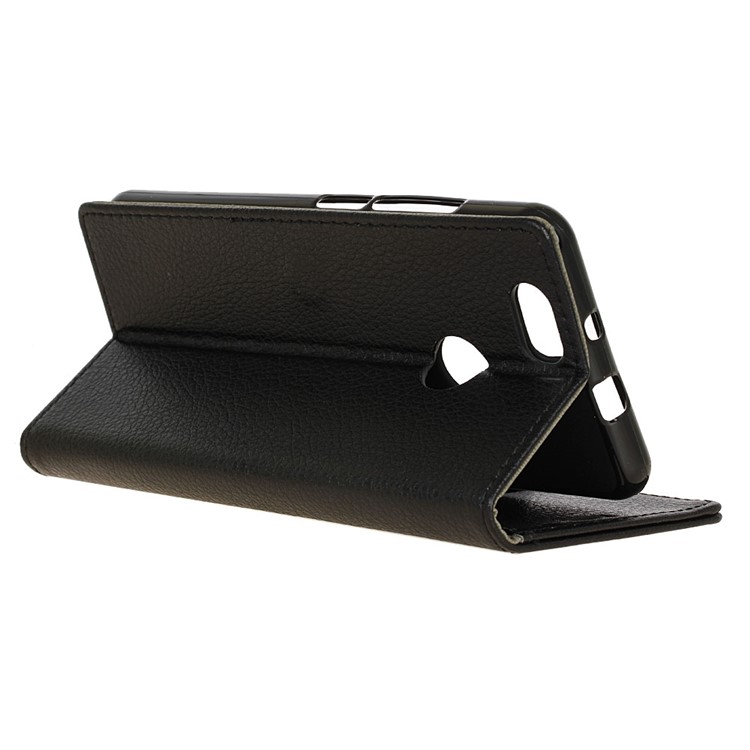 Litchi Skin Leather Wallet Case for Huawei nova - Black-6