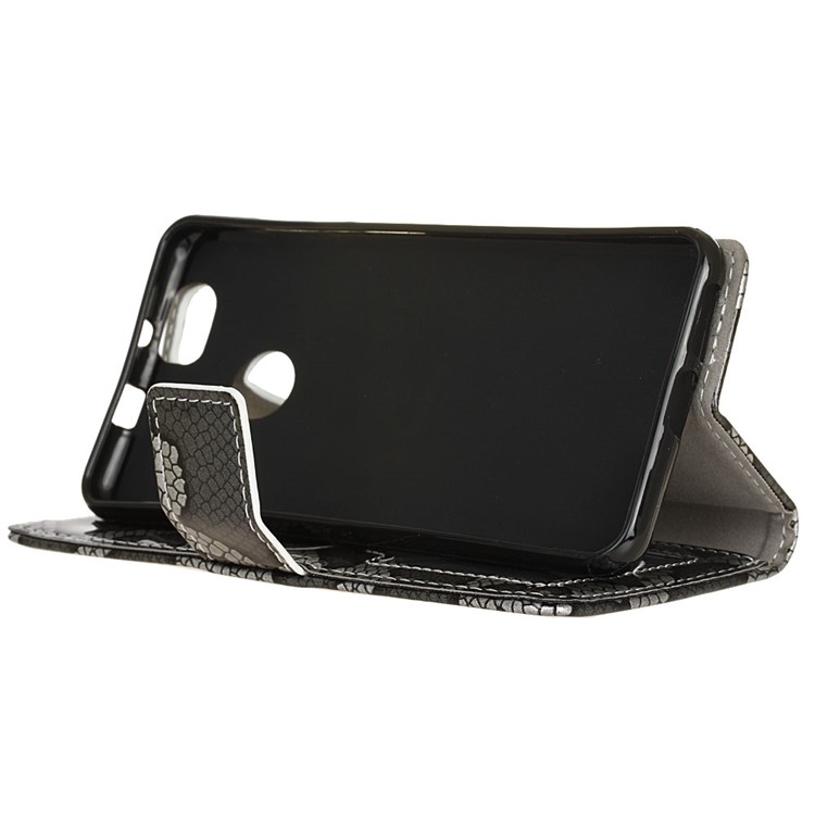 For Huawei nova Snake Pattern Stand Wallet Leather Phone Case - Grey-5