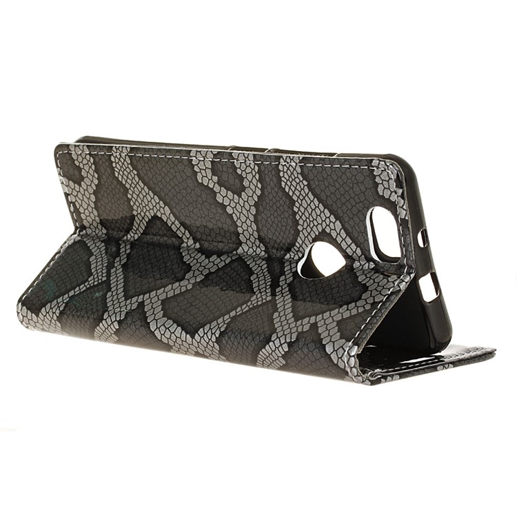 For Huawei nova Snake Pattern Stand Wallet Leather Phone Case - Grey-6