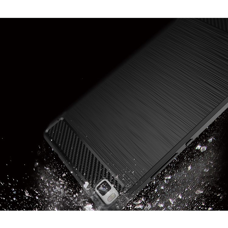 IPAKY Brushed TPU Phone Case for Huawei Ascend P8 - Black-5