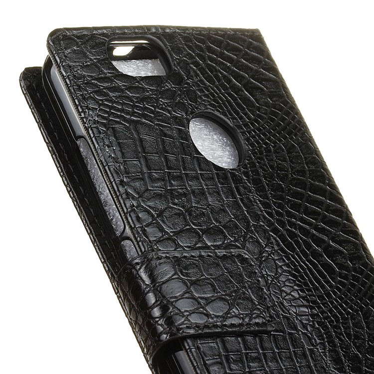Crocodile Texture Wallet Stand Leather Case for Huawei nova - Black-3