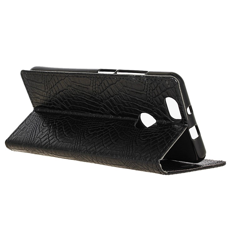 Crocodile Texture Wallet Stand Leather Case for Huawei nova - Black-6