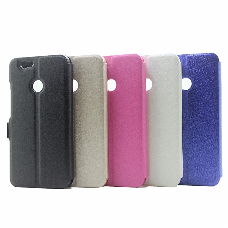 Silk Texture Dual View Window Leather Stand Case for Huawei nova - Black-9