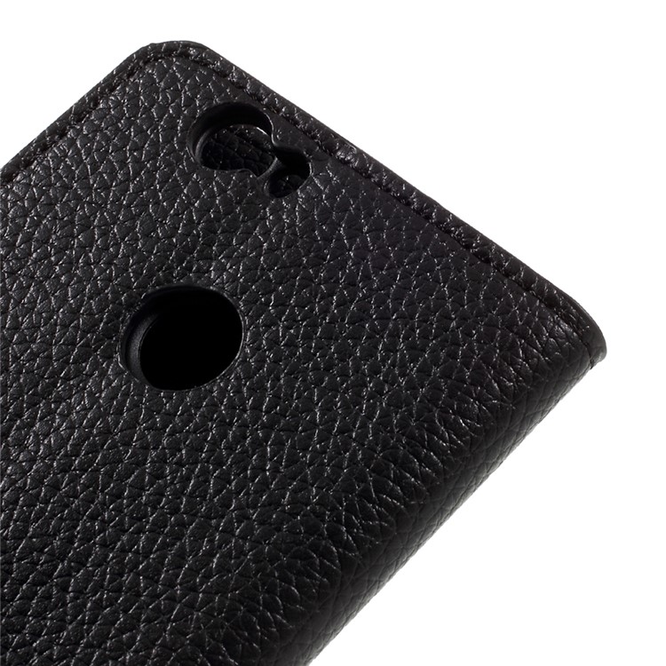 Litchi Texture Stand Leather Wallet Case for Huawei nova - Black-8