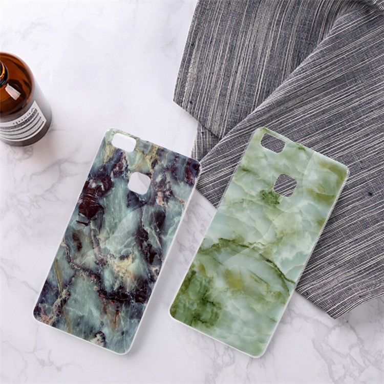 Marble Pattern Soft TPU Phone Case for Huawei P9 Lite / G9 Lite - Black Blue-1