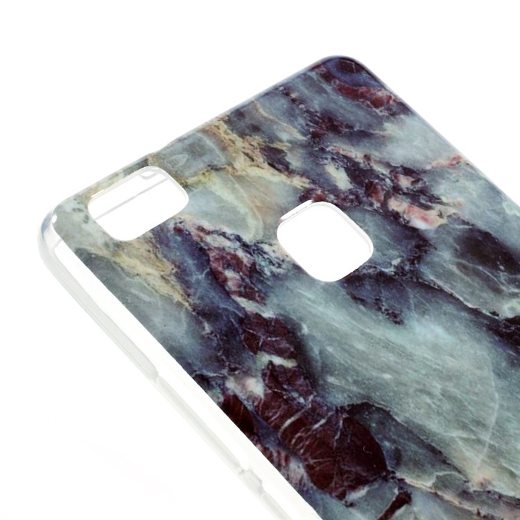 Marble Pattern Soft TPU Phone Case for Huawei P9 Lite / G9 Lite - Black Blue-3