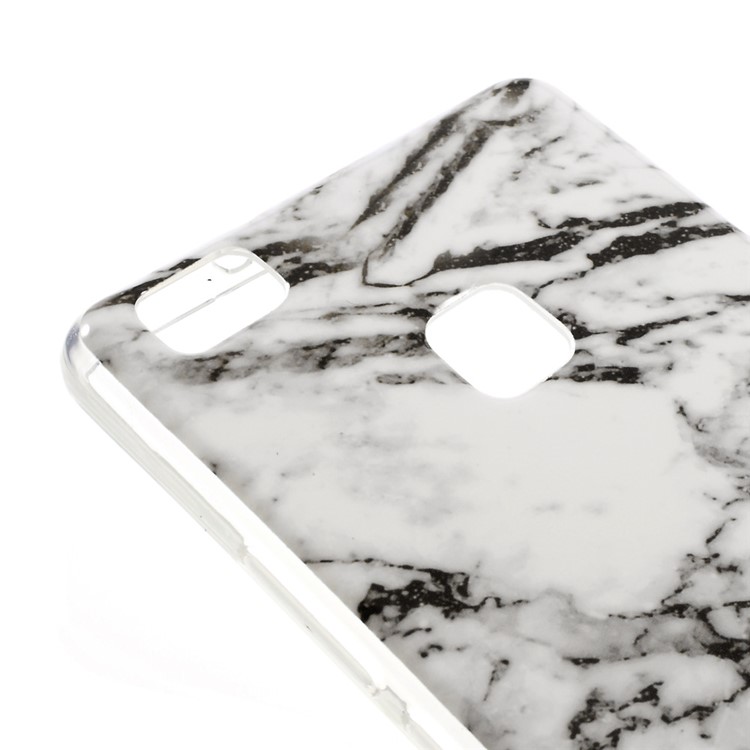 Marmormuster Gel TPU Handy Fall Für Huawei P9 Lite / G9 Lite - Weiß-3