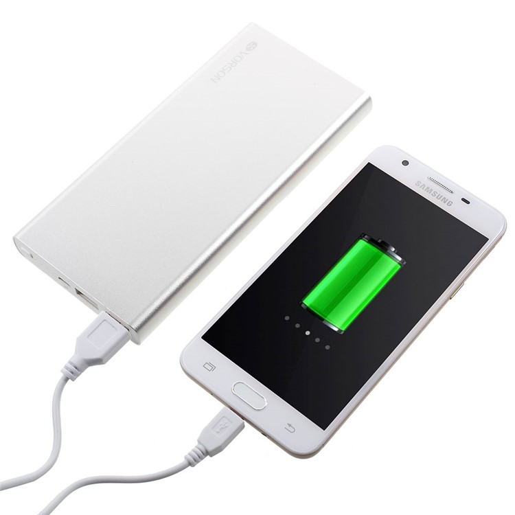 VORSON 15000mAh Dual USB Power Bank Battery Charger VY-015 - Silver-1