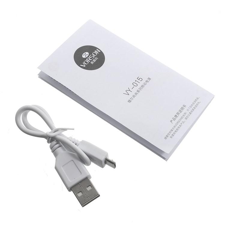 VORSON 15000mAh Dual USB Power Bank Battery Charger VY-015 - Silver-12
