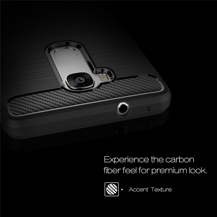 Carbon Fiber Brushed TPU Back Case for Huawei Honor 5X / Honor Play 5X - Black-3