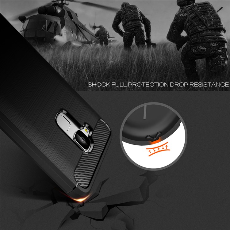 Carbon Fiber Brushed TPU Phone Case for Huawei Honor 5c / GT3 - Black-5