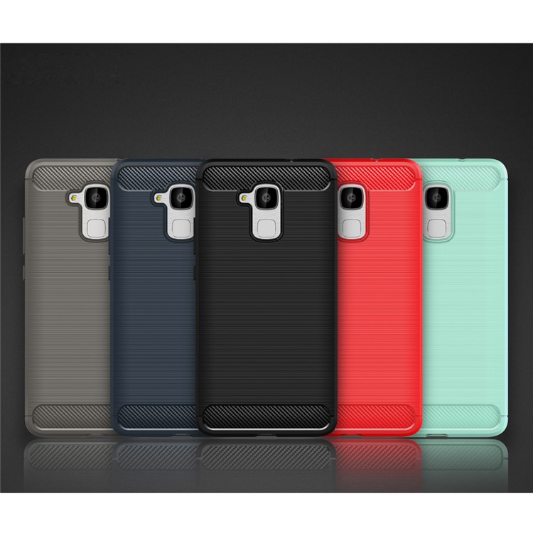 Carbon Fiber Brushed TPU Phone Case for Huawei Honor 5c / GT3 - Black-9