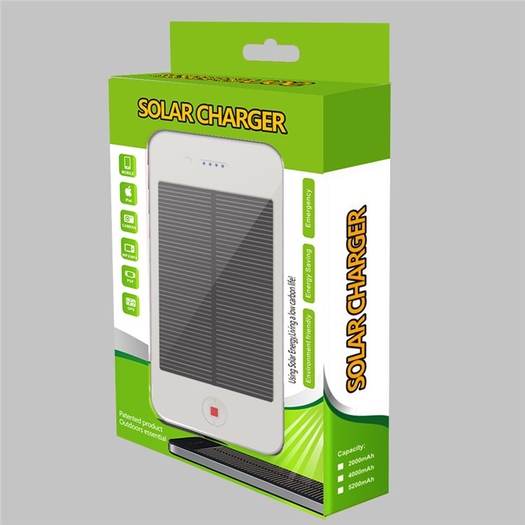 Portable Outdoor 4000mAh Solar Charger Power Bank with Flashlight for iPhone Samsung Phones - Black-10